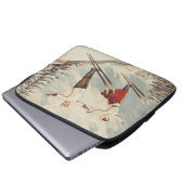 Chamonix Mont Blanc Poster Laptop Sleeve (Voorkant onderkant)