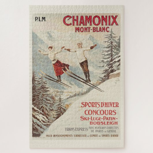 Chamonix Mont Blanc  Poster Legpuzzel (Verticaal)