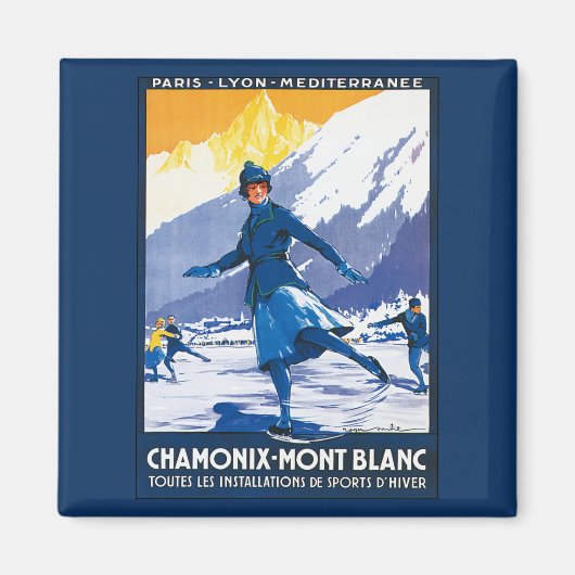  Chamonix - Mont Blanc-Poster Magneet (Voorkant)
