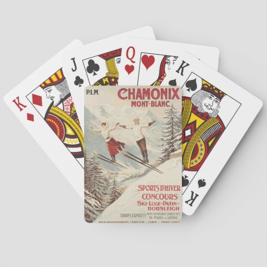 Chamonix Mont Blanc Poster Pokerkaarten (Achterkant)