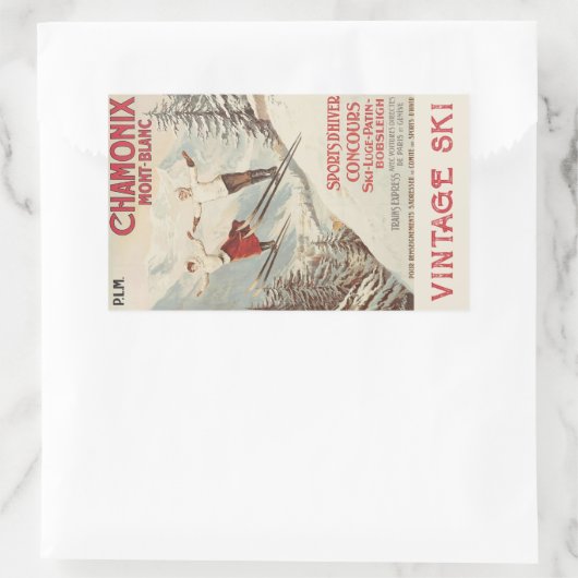 Chamonix Mont Blanc Poster Rechthoekige Sticker (Tas)