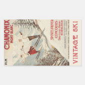 Chamonix Mont Blanc Poster Rechthoekige Sticker (Voorkant)