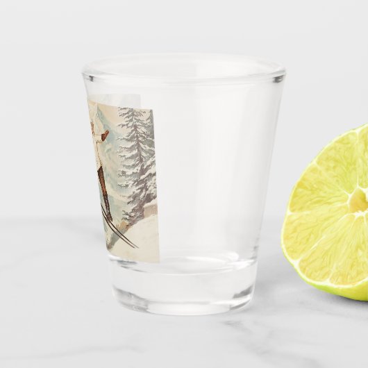 Chamonix Mont Blanc  Poster Shot Glas (Rechts)