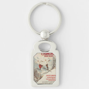Chamonix Mont Blanc Poster Sleutelhanger