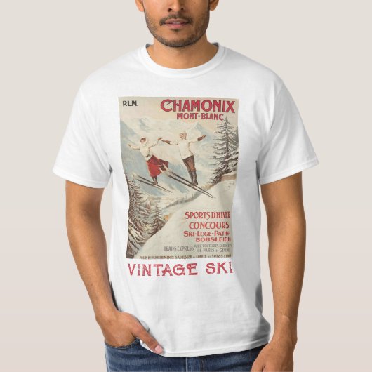 Chamonix Mont Blanc  Poster T-shirt (Voorkant)