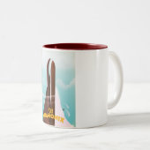 Chamonix-Mont-Blanc-poster Tweekleurige Koffiemok (Voorkant rechts)