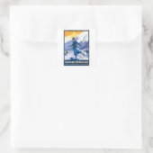 Chamonix - Mont Blanc-Poster Vierkante Sticker (Tas)