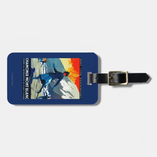 Chamonix-Mont Blanc  posterEuropa Bagagelabel (Voorkant horizontaal)