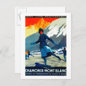 Chamonix-Mont Blanc  posterEuropa Briefkaart (Voorkant / Achterkant)