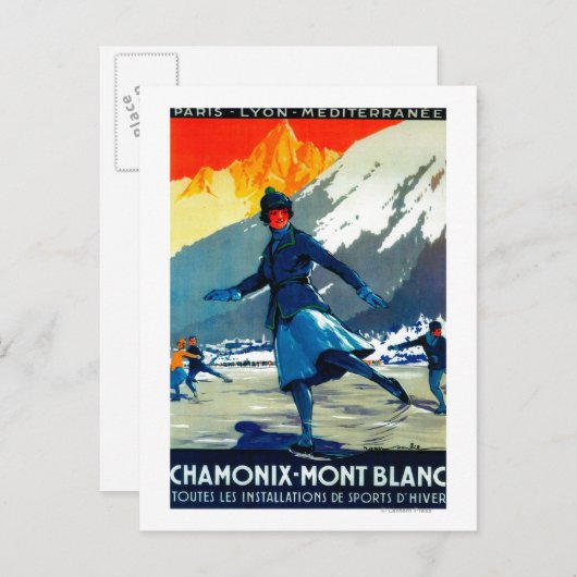 Chamonix-Mont Blanc  posterEuropa Briefkaart (Voorkant / Achterkant)