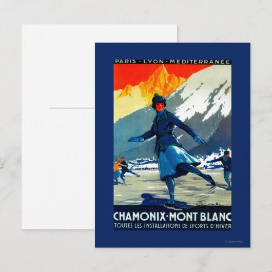 Chamonix-Mont Blanc  posterEuropa Briefkaart (Voorkant / Achterkant)