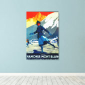 Chamonix-Mont Blanc posterEuropa Canvas Afdruk (Insitu (Houten vloer))