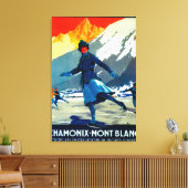 Chamonix-Mont Blanc posterEuropa Canvas Afdruk (Insitu (Woonkamer))