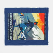 Chamonix-Mont Blanc  posterEuropa Fleece Deken (Voorkant (Horizontaal))