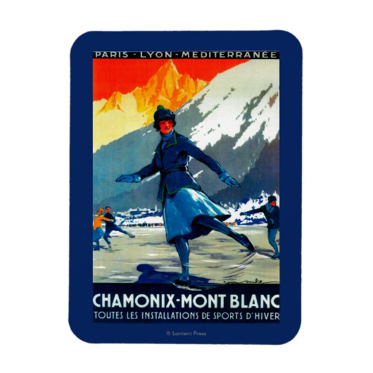 Chamonix-Mont Blanc  posterEuropa Magneet (Verticaal)