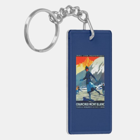 Chamonix-Mont Blanc posterEuropa Sleutelhanger (Voorkant Links)