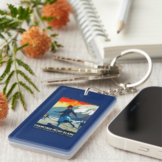 Chamonix-Mont Blanc posterEuropa Sleutelhanger (Voorkant Rechts)