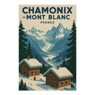 CHAMONIX — MONT BLANC reizen Perfect Poster