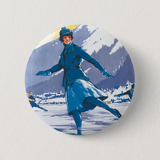 Chamonix-Mont Blanc Ronde Button 5,7 Cm (Voorkant)