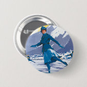 Chamonix-Mont Blanc Ronde Button 5,7 Cm (Voorkant /achterkant)