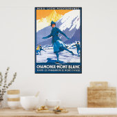 Chamonix Mont Blanc Skating Poster (Keuken)