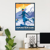 Chamonix Mont Blanc Skating Poster (Thuiskantoor)