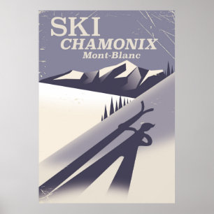 Chamonix-Mont-Blanc  Ski-poster Poster