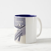 Chamonix-Mont-Blanc  Ski-poster Tweekleurige Koffiemok (Voorkant rechts)