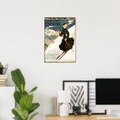 CHAMONIX Mont Blanc Ski Winter Sports Frankrijk Poster (Thuiskantoor)