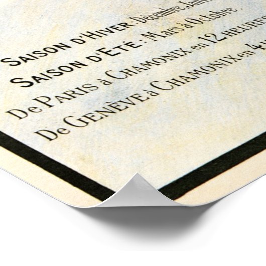 CHAMONIX Mont Blanc Ski Winter Sports Frankrijk Poster (Hoek)