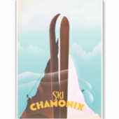 Chamonix-Mont-Blanc skipoeder Sticker (Voorkant)
