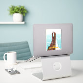 Chamonix-Mont-Blanc skipoeder Sticker (Laptop op bureau)