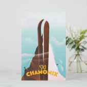 Chamonix-Mont-Blanc skiposter (Staand voorkant)