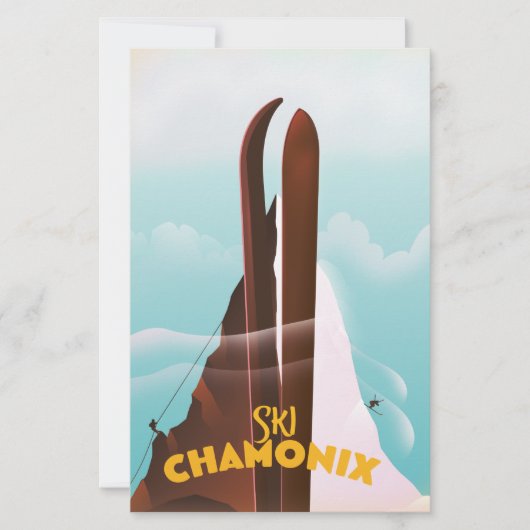 Chamonix-Mont-Blanc skiposter (Voorkant)