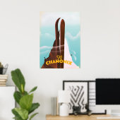 Chamonix-Mont-Blanc Skiposter Poster (Thuiskantoor)