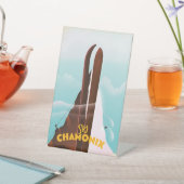 Chamonix-Mont-Blanc Skiposter Reclamebord Met Voetstuk (Insitu)