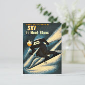 Chamonix Mont Blanc Sneeuw  Frans Ski Briefkaart (Staand voorkant)