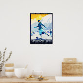 CHAMONIX Mont Blanc Sports D' Hiver Zwitserland Poster (Keuken)
