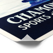 CHAMONIX Mont Blanc Sports D' Hiver Zwitserland Poster (Hoek)