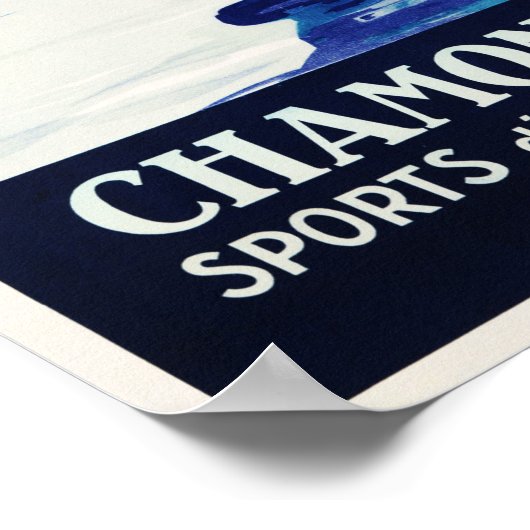 CHAMONIX Mont Blanc Sports D' Hiver Zwitserland Poster (Hoek)