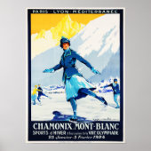 CHAMONIX Mont Blanc Sports D' Hiver Zwitserland Poster (Voorkant)