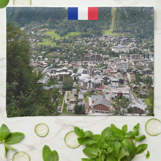 Chamonix - Mont Blanc Theedoek (Gevouwen)