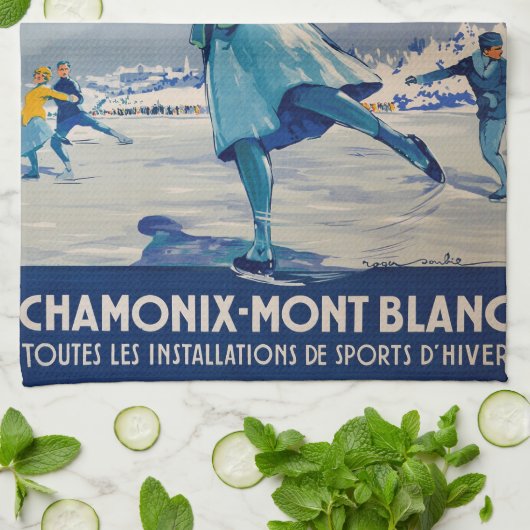 Chamonix - Mont Blanc Theedoek (Gevouwen)