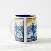 Chamonix-Mont Blanc Tweekleurige Koffiemok (Voorkant links)