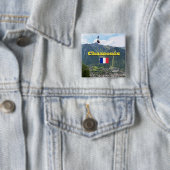 Chamonix - Mont Blanc Vierkante Button 5,1 Cm (In situ)
