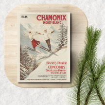 Chamonix Mont Blanc Vintage Frans Skisport 