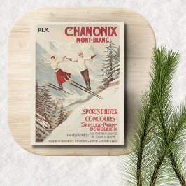 Chamonix Mont Blanc Vintage Frans Skisport Briefkaart