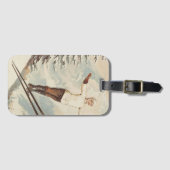 Chamonix Mont Blanc Vintage Franse Ski Bagagelabel (Voorkant (horizontaal))