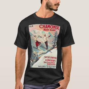 Chamonix Mont Blanc - Vintage Poster T-shirt