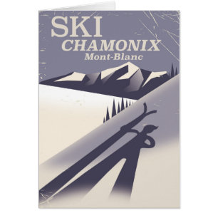 Chamonix-Mont-Blanc Vintage Ski-poster